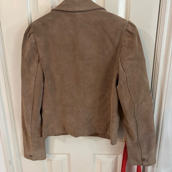 vintage leather suede moto jacket + look at measurements * accepting offers n - Picture 4 of 10